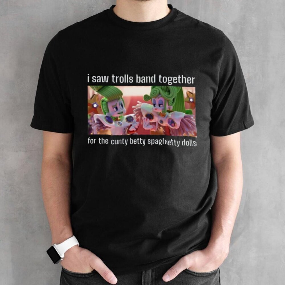 Trolls Velvet And Veneer Band Together Cartoon Movie Graphic Fan T-Shirt